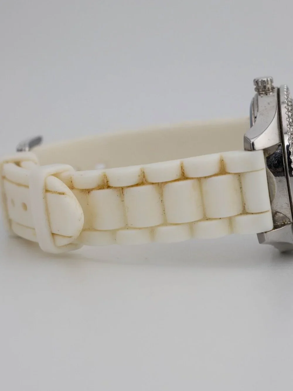 FOSSIL ES3001 Stella White Silicone Quartz Analog Women's Watch New Battery